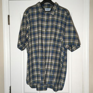 XL Abercrombie plaid short-sleeve button-down